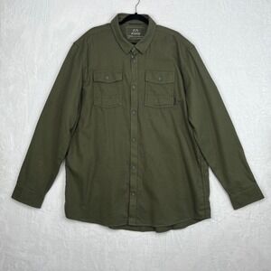 Kuiu Field Flannel Shirt Mens XXLT  NWOT Green Cotton Wool Blend Long Sleeve